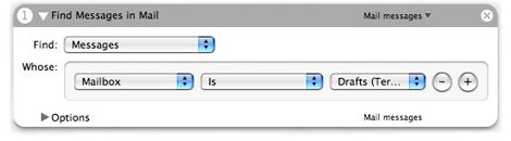 The Find Messages in Mail action