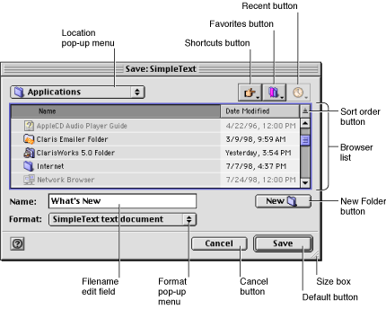 Save dialog box