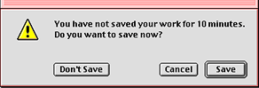 Custom Save Changes alert box