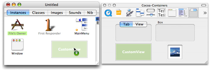 Adding a view to the top level of a nib file