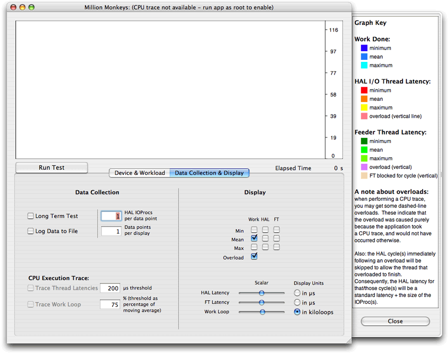 The MillionMonkeys Data Collection & Display pane