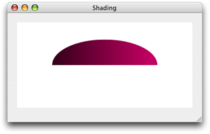 An axial gradient that is clipped and painted