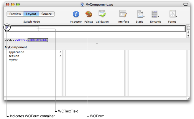 Binding a WOTextField