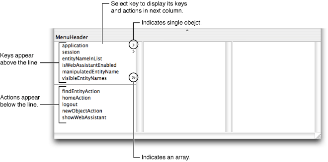 The MenuHeader object browser