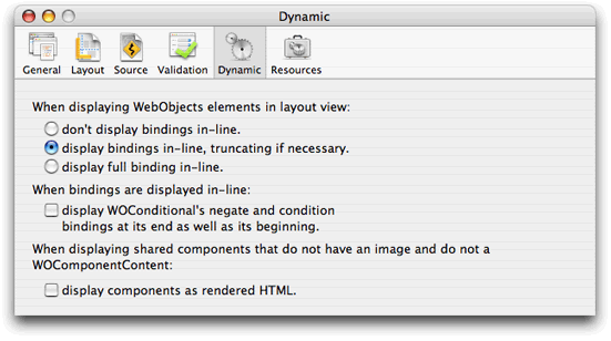 Dynamic element preferences