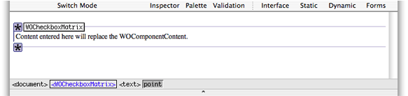 Adding a WOCheckboxMatrix